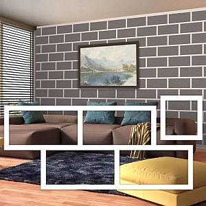 Трафарет тонкий 1 мм для штукатурки, фарбування, багаторазовий з імітацією цегляної кладки (580х1000)