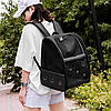Рюкзак-переноска для котів та собак 41х32х29 см CosmoPet CP-27 Black, фото 7