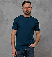 Футболка чоловіча однотонна Hector бавовняна петроль