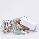 Гірлянда штора світлодіодна GarlandoPro Роса 200LED 3х2м 10 ліній 8 режимів гірлянда крапля роси 173301ML, фото 8