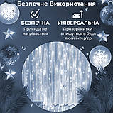 Гірлянда світлодіодна GarlandoPro 270 LED Водоcпад 3х3 м 10 ліній 8 режимів Білий 1733051W, фото 6