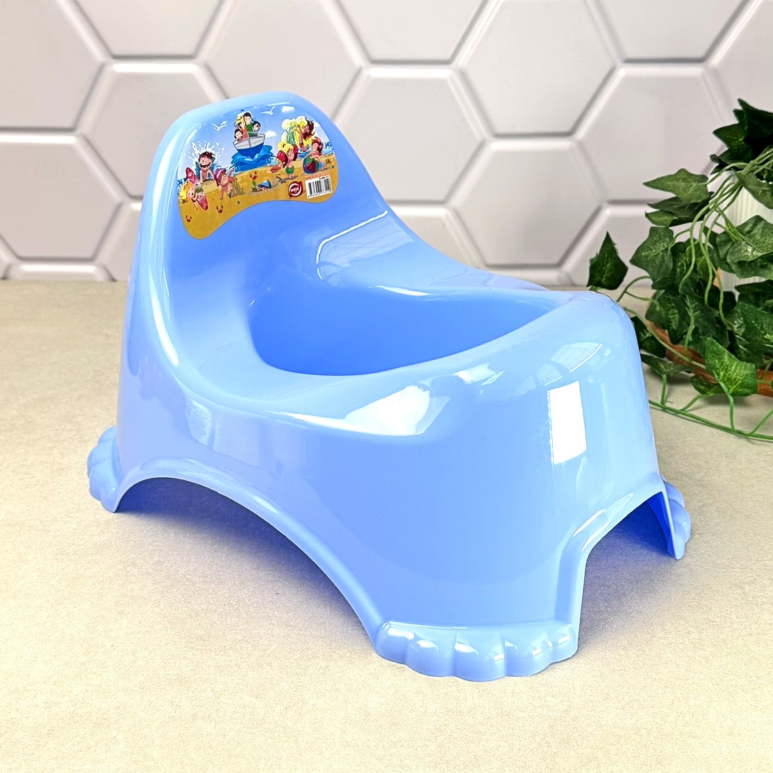 Дитячий горщик пластиковий блакитний Potty Chair, 32×24×21 см Elif