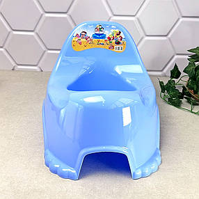 Дитячий горщик пластиковий блакитний Potty Chair, 32×24×21 см Elif, фото 4