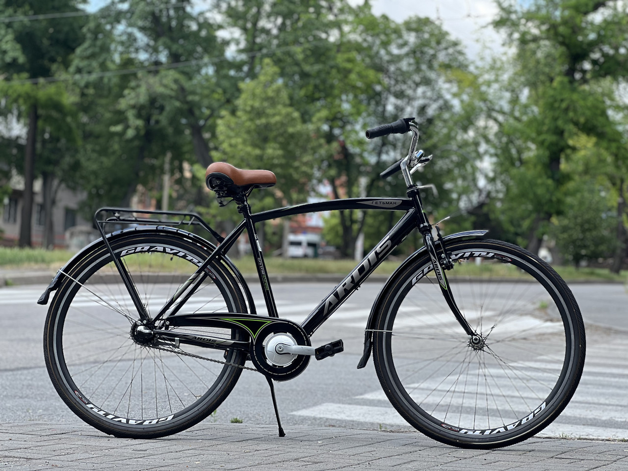 Велосипед міський дорожній Ardis Гетьман планетарка 28" чорний на зріст 180-190 см, фото 1