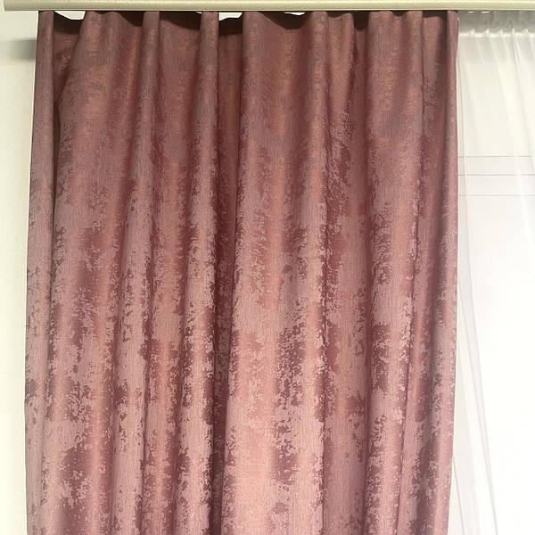 Готовий комплект щільних штор на тасьмі з підхватами 150х270 см Колір рожевий, фото 1
