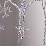 Гірлянда вулична світлодіодна 135 LED 6 метрів білий дріт бахрома 27 ниток Мультиколор 6МWML, фото 2