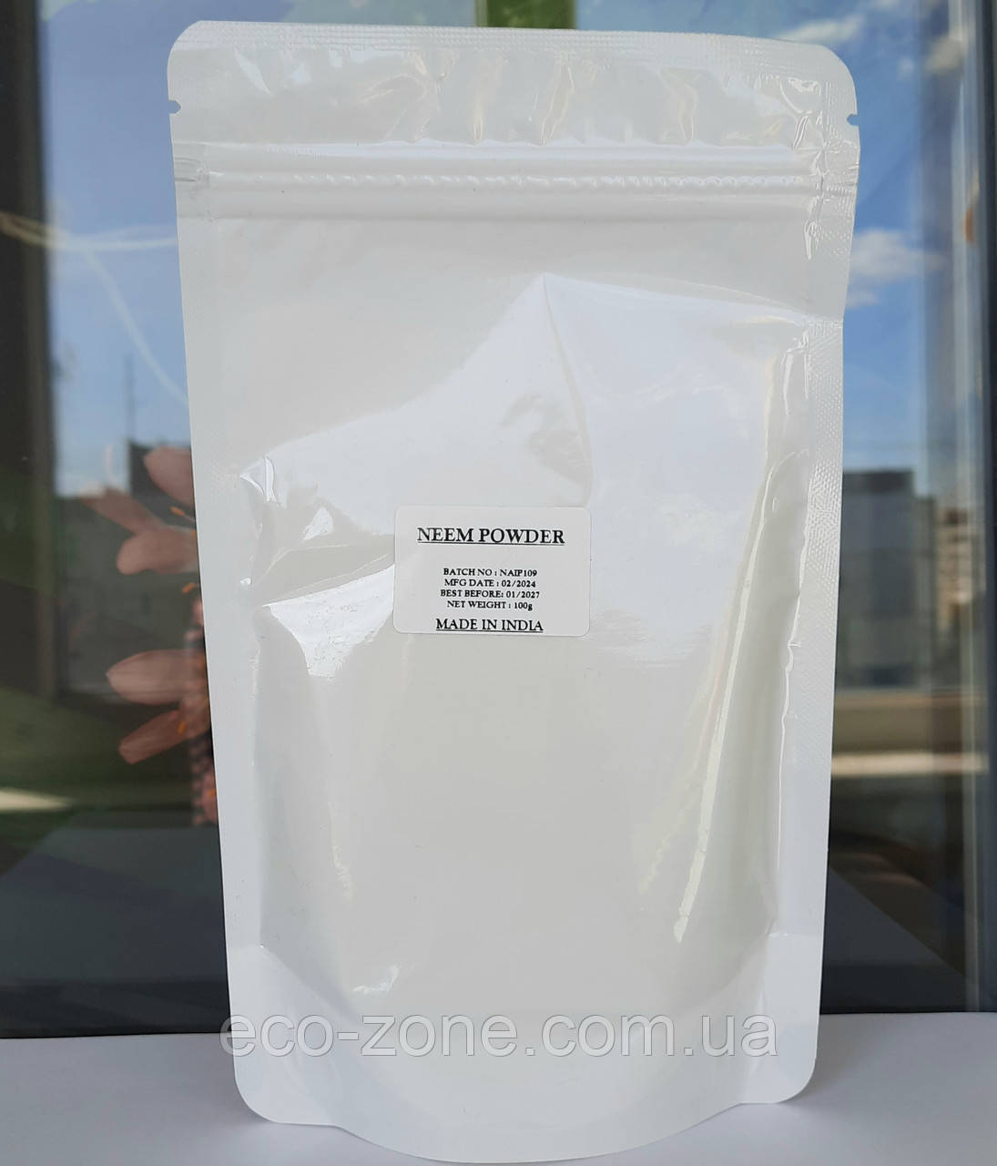 Нім порошок 100 г Природний антибіотик Простуда, отруєння, очищення Індія Термін до 04/2028, фото 1