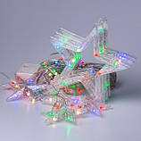 Гірлянда штора 3х0,7 м Зірки на 108 LED лампочок світлодіодна 6 великих та 6 маленьких зірок 9В 8 режимів 1733053ML, фото 8