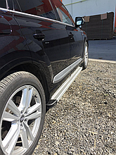 Бічні пороги площадки на Audi Q7 2015+ Підніжки Ауді Ку7 Maya V2