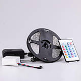 Стрічка світлодіодна з пультом GarlandoPro водостійка 300 LED 5m led лента 5050RGB, фото 8