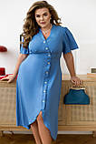 Жіноча універсальна однотонна сукня Тканина: костюмка Розмір: 46-48,50-52, 54-56, 58-60, 62-64, 66-68, фото 2