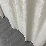 Готовий комплект щільних штор на тасьмі з підхватами 150х270 см Колір молочний, фото 3