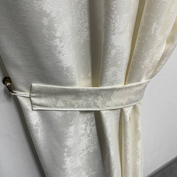 Готовий комплект щільних штор на тасьмі з підхватами 150х270 см Колір молочний, фото 1