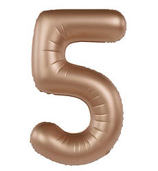 Кулька Цифра Slim "5" (1 м), Flexmetal, колір - бронза сатин