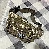 Чоловіча полотняна сумка поясна камуфляжна, фото 2