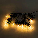 Ретро гірлянда вулична 10 LED лампочок 5 метрів жовта A60Y, фото 7