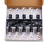 Ретро гірлянда вулична 10 LED лампочок 5 метрів жовта A60Y, фото 10