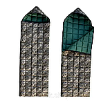 Теплий спальник для ЗСУ з капюшоном 220х70 см спальний мішок ковдра демісезонний піксель -10°С, фото 3