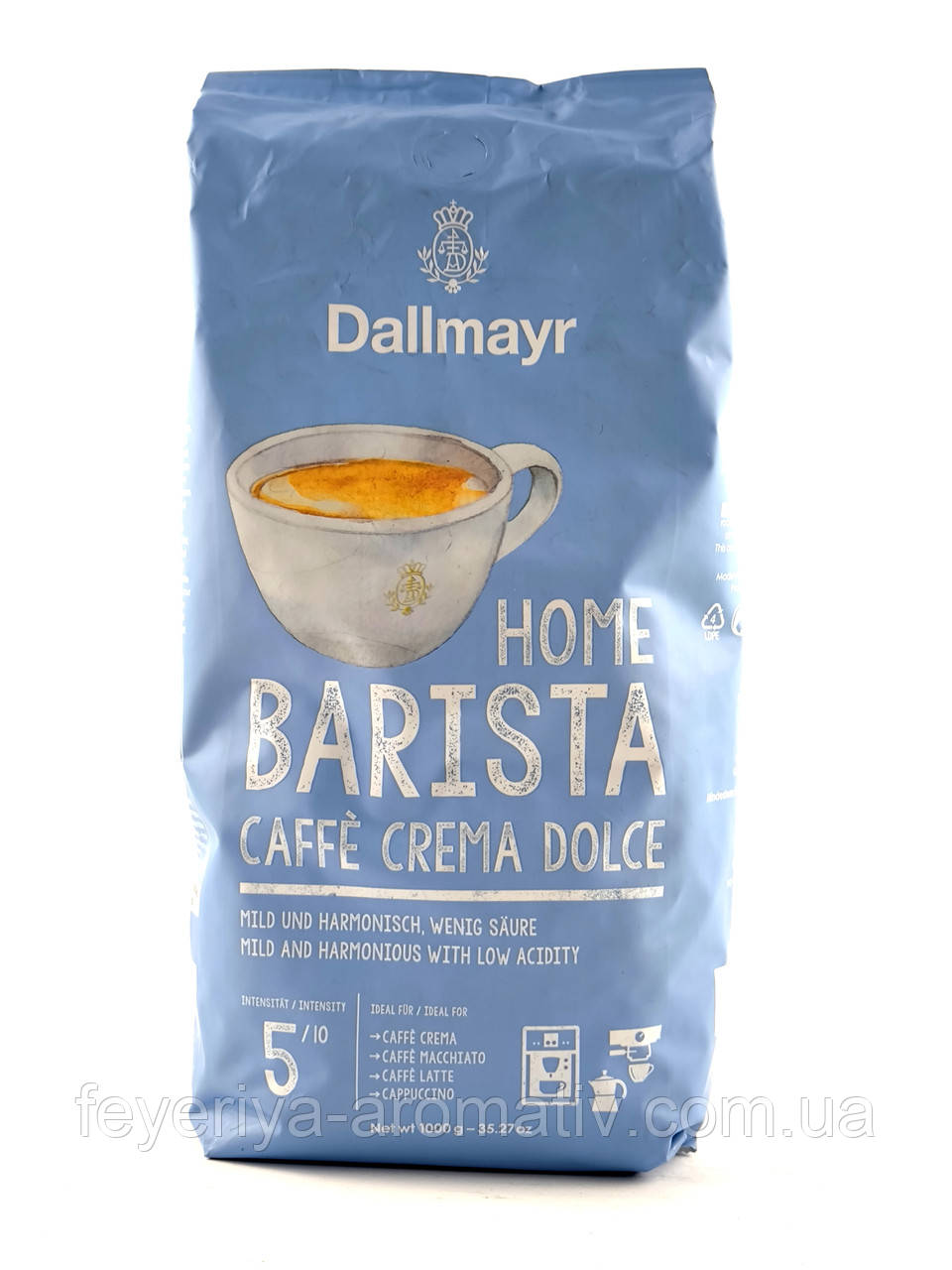 Кава в зернах Dallmayr Home Barista Caffe Crema Dolce 1 кг, фото 1
