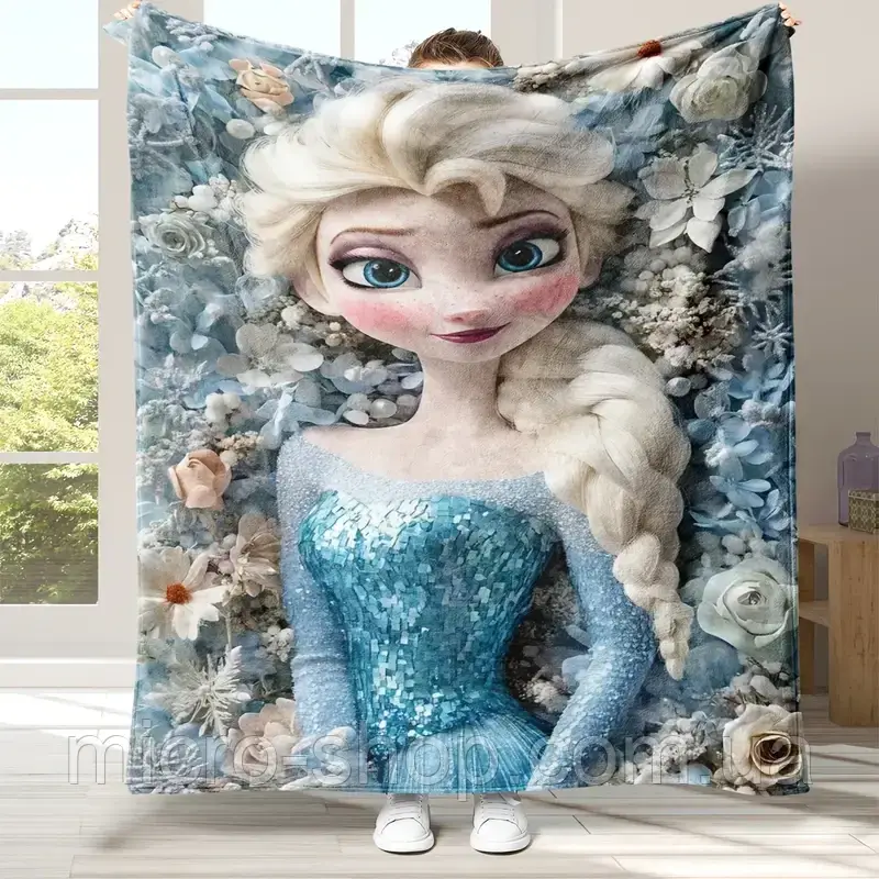 Плюшевий плед ковдра Холодне серце Ельза Frozen 150х200 см