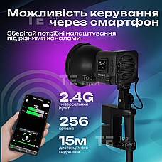 Відеосвітло прожектор Yongnuo YNLUX100 Pro 120W RGB постійне світло для фото зі штативом 2м. Студійне світло., фото 4