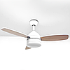 Люстра з вентилятором FAN WOOD 48W+18W R Luminaria WHITE/WOOD 5000Lm керована світлодіодна з пультом ДУ 1060x390мм, фото 7