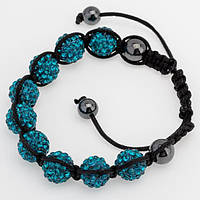 Браслет Шамбала 12 мм Роз'ємний від 16 см Бірюзовий
