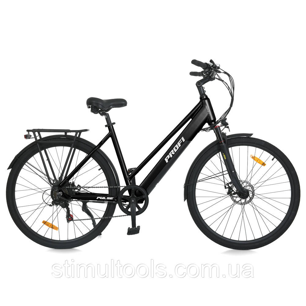 Електровелосипед Prof1 28" MEB 700C PULSE-1 чорний мат двигун 350 Вт, фото 1