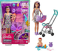Кукла Барби Скиппер Няня с коляской и пупсом Barbie Skipper