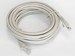 Патч-корд RJ-45 UTP CAT5e сірий 5 метрів кабель LAN вита пара