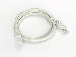 Патч-корд RJ-45 UTP CAT5e сірий 1 метр кабель LAN вита пара