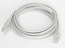 Патч-корд RJ-45 UTP CAT5e сірий 2 метри кабель LAN вита пара