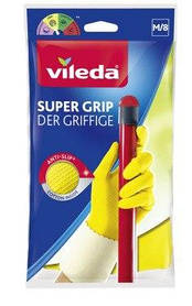VILEDA Рукавички латексні для господарських робіт надміцні Super Grip розмір М