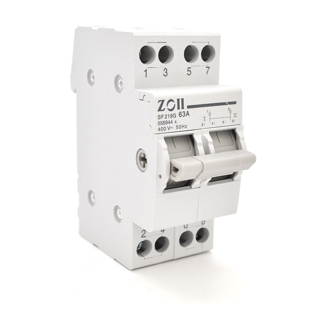 Модульний перекидний автомат трипозиційний (перекидний автомат) Voltronic SF219G-2P-63A із загальним виходом, фото 1