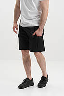 Чоловічі чорні літні шорти карго з кишенями