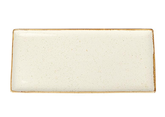 Бежева порцелянова страва Porland Beige для подавання прямокутна 36х16 см (358836/B)