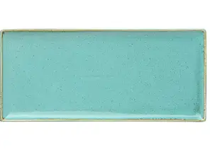 Бірюзова порцелянова страва Porland Turquoice для подавання прямокутне 36х16 см (358836/T)