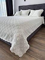 Покривало в скандинавському стилі "Інгрід", молочний колір (Розміри і кольори в асортименті)