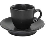 Чорне порцелянове блюдце Porland Black кругле 12 см (122112/Bl), фото 3
