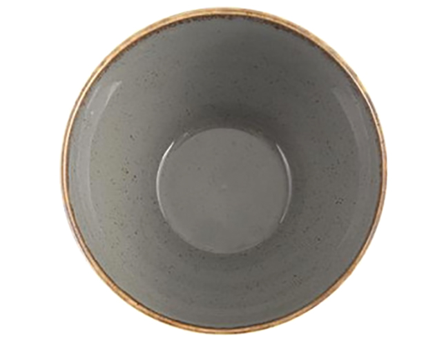 Сіре порцелянове блюдце Porland Dark Grey кругле 12 см (122112/DG)