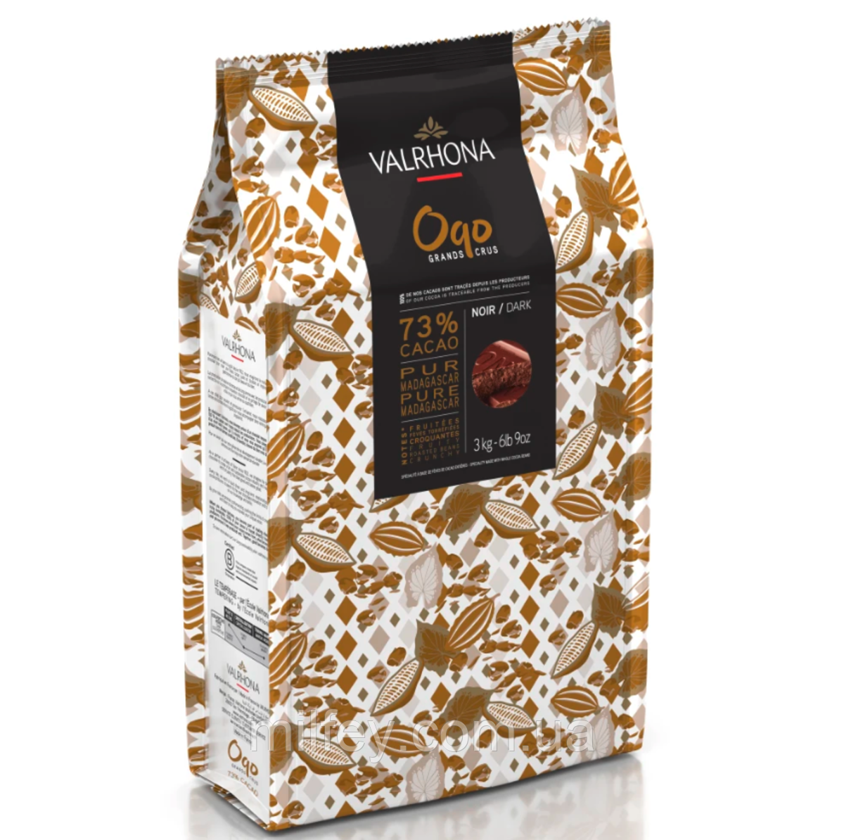 Шоколад чорний теруарний OQO 73% Valrhona 3 кг