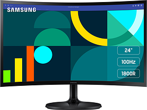 Монітор вигнутий Samsung VA 24" LS24D360GAIXCI