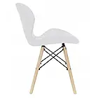 Стильний стілець для сучасного будинку RIPIANO з екошкіри на 4 дерев'яних ніжках, сидіння 47х38 см, сірий, фото 5