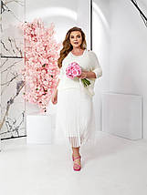 Бавовняне літнє плаття з накидкою вільного крою міді великі розміри, фото 3