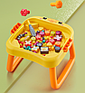 Ігровий розвивальний столик для дітей мозаїка дошка пиши стирай болтики викрутка сортер пазл годинник цифри знаки, фото 7
