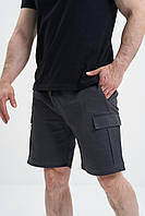 Чоловічі стильні літні шорти карго графіт з кишенями