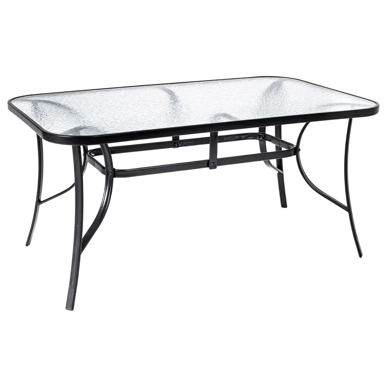Стіл обідній садовий вуличний прямокутний Siena 150х90см із міцною скляною стільницею для дачі та тераси, фото 1