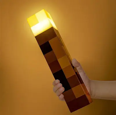 Світлодіодний нічник Minecraft факел Смолоскип Майнкрафт на акумуляторі LED RGB