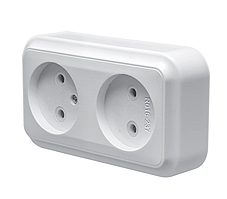 MARSHEL Розетка 2-місна RO16-237 WHITE біла