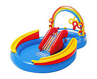 Дитячий Надувний Ігровий Центр Басейн з Гіркою "Веселка" Intex 57453 || AlexToys